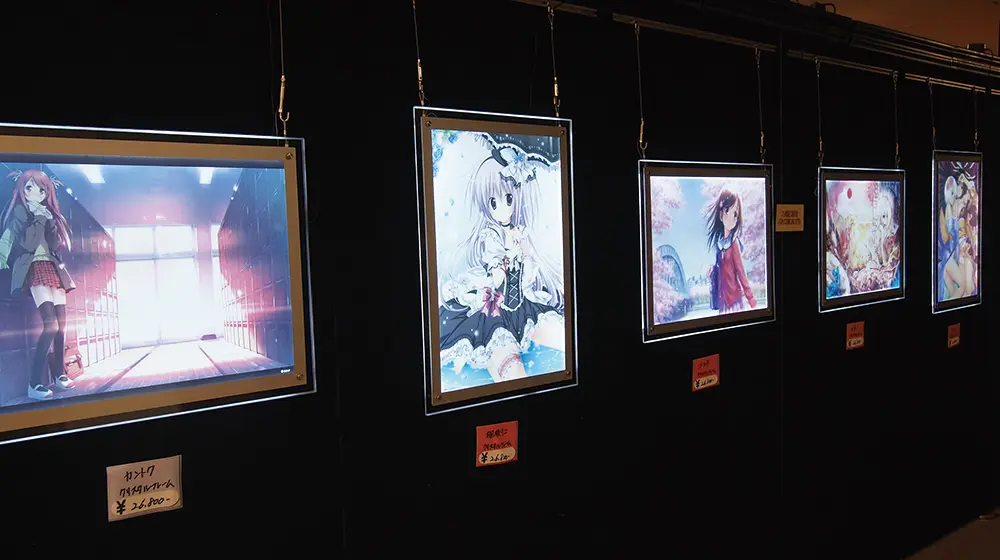 ファッション店内のLEDパネル